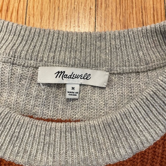 Madewell Chunk Striped Sweater with Pockets - Size M - Picture 3 of 4